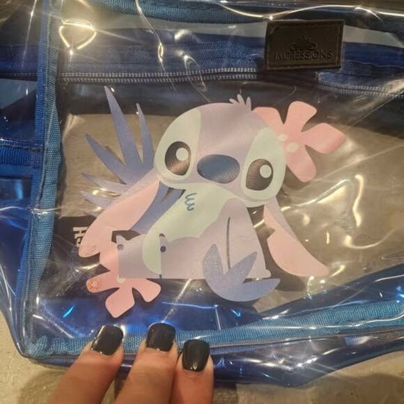 Clear Lilo and Stitch Clear Clutch bag with Tag - Picture 2 of 7